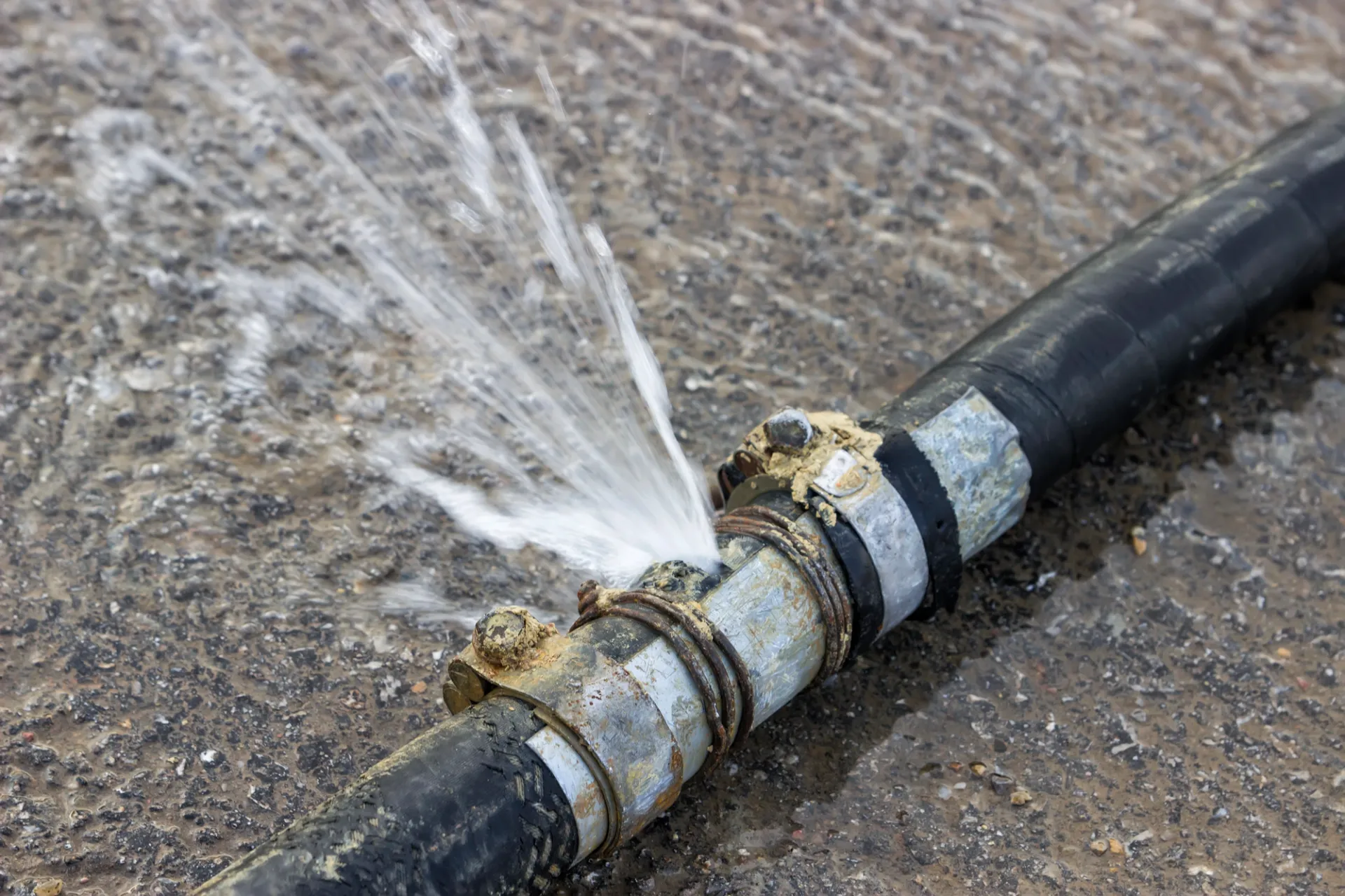 Low water pressure and leaking pipe