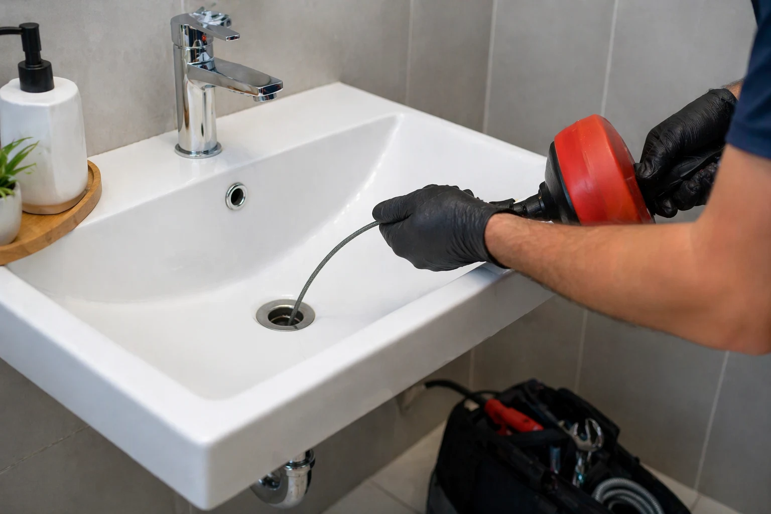 Clogged and slow drain